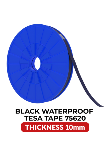 Double-Sided Acrylic Waterproof Black Tape (10MM x 25M) (Tesa Model # 75620) – Image 3