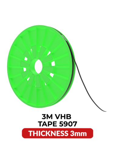 Ruban adhésif acrylique double face (3 mm x 25 m) (Modèle 3M n° VHB 5907)