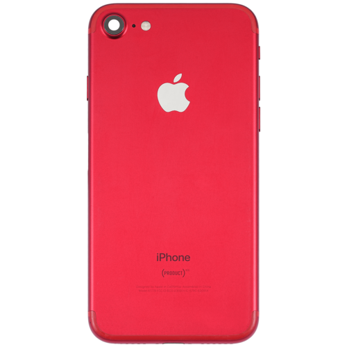 Back Housing W/ Small Components Pre-Installed For iPhone 7 (Used OEM Pull: Grade A) (Red) – Image 3