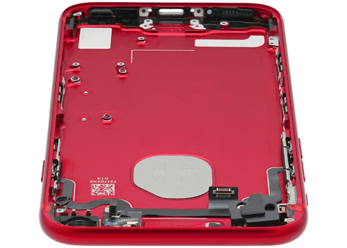 Back Housing W/ Small Components Pre-Installed For iPhone 7 (Used OEM Pull: Grade A) (Red) – Image 8