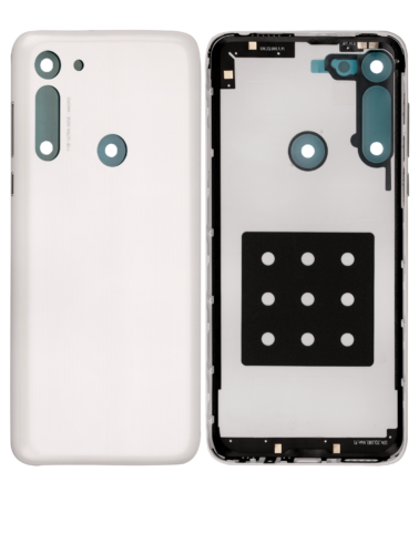 Coque arrière en verre pour Motorola Moto G8 (XT2045-1 / 2020) (Prisme blanc) – Image 2