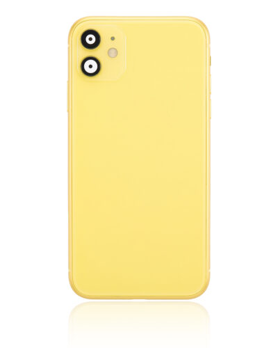 Back châssis W/ Small Components pré-installé pour iPhone 11 (No Logo) (compatible qualité supérieure) (jaune) – Image 3