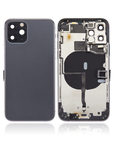 Coque arrière avec petits composants préinstallés pour iPhone 11 Pro (sans logo) (Adaptable) (Gris sidéral) – Image 2