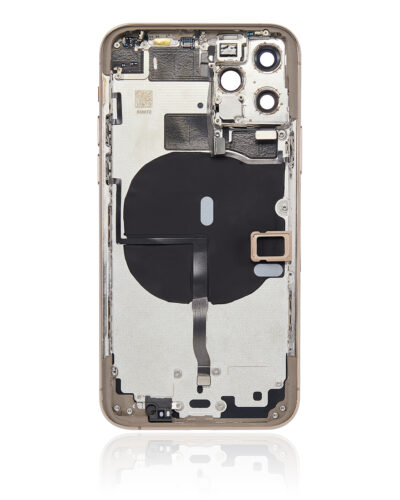 Coque arrière avec petits composants préinstallés pour iPhone 11 Pro (sans logo) (Pièce de rechange Plus) (Or) – Image 4