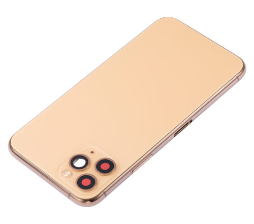 Coque arrière avec petits composants préinstallés pour iPhone 11 Pro (sans logo) (Pièce de rechange Plus) (Or) – Image 5