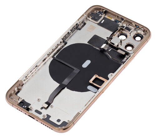 Coque arrière avec petits composants préinstallés pour iPhone 11 Pro (sans logo) (Pièce de rechange Plus) (Or) – Image 6