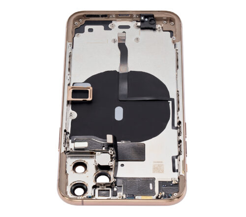 Coque arrière avec petits composants préinstallés pour iPhone 11 Pro (sans logo) (Pièce de rechange Plus) (Or) – Image 8