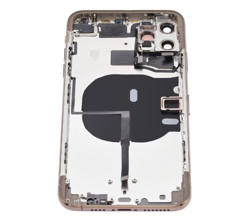 Coque arrière avec petits composants préinstallés pour iPhone 11 Pro Max (sans logo) (Pièce de rechange Plus) (Or) – Image 8