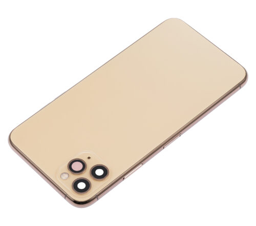 Coque arrière avec petits composants préinstallés pour iPhone 11 Pro Max (sans logo) (Pièce de rechange Plus) (Or) – Image 5