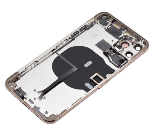 Coque arrière avec petits composants préinstallés pour iPhone 11 Pro Max (sans logo) (Pièce de rechange Plus) (Or) – Image 6