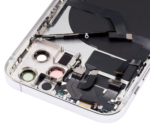 Back Housing W/ Small Parts For iPhone 12 Pro (US Version) (Aftermarket Plus) (Silver) – Image 11