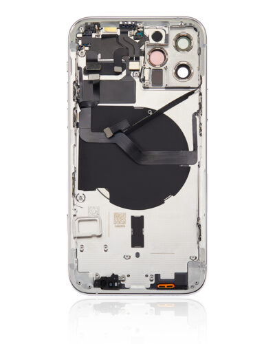 Back Housing W/ Small Parts For iPhone 12 Pro (US Version) (Aftermarket Plus) (Silver) – Image 5