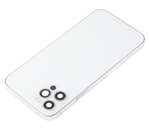 Back Housing W/ Small Parts For iPhone 12 Pro (US Version) (Aftermarket Plus) (Silver) – Image 6