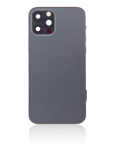 Back Housing W/ Small Parts For iPhone 12 Pro (US Version) (Aftermarket Plus) (Graphite) – Image 4