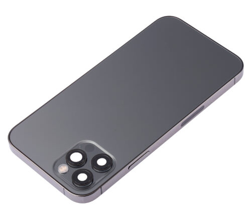 Back Housing W/ Small Parts For iPhone 12 Pro (US Version) (Aftermarket Plus) (Graphite) – Image 6