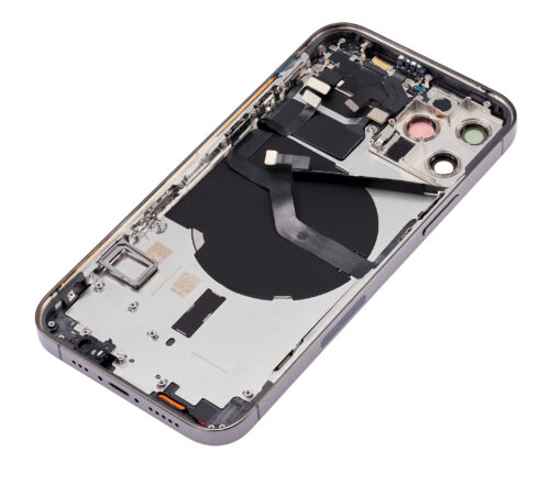 Back Housing W/ Small Parts For iPhone 12 Pro (US Version) (Aftermarket Plus) (Graphite) – Image 7