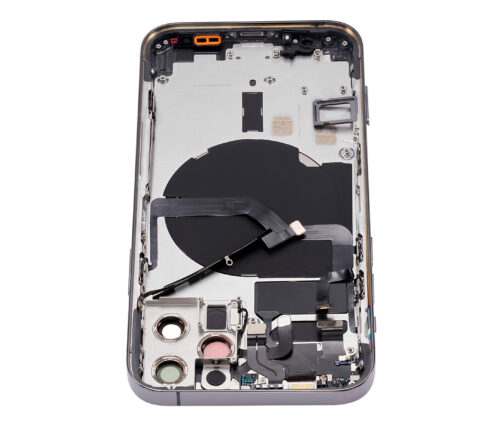 Back Housing W/ Small Parts For iPhone 12 Pro (US Version) (Aftermarket Plus) (Graphite) – Image 8