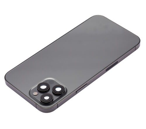 Back Housing W/ Small Parts For iPhone 12 Pro Max (US Version) (Aftermarket Plus) (Graphite) – Image 6
