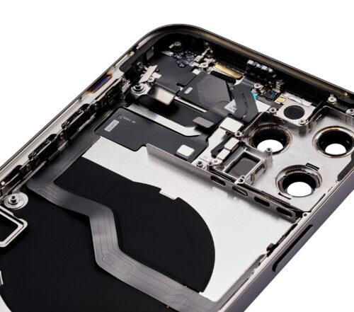Back Housing W/ Small Parts For iPhone 12 Pro Max (US Version) (Aftermarket Plus) (Graphite) – Image 10