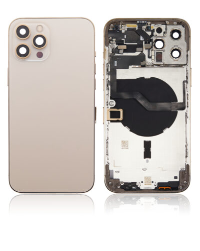 Coque arrière avec petites pièces pour iPhone 12 Pro Max (version US) (Aftermarket Plus) (Or) – Image 2