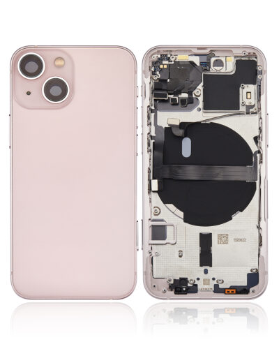 Coque arrière avec petites pièces pour iPhone 13 Mini (version US) (compatible qualité supérieure) (rose) – Image 2