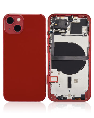 Back Housing W/ Small Parts For iPhone 13 (US Version) (Aftermarket Plus) (Red) – Image 2