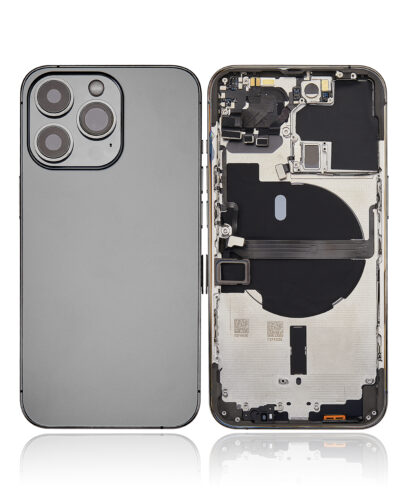 Coque arrière avec petites pièces pour iPhone 13 Pro (version US) (Aftermarket Plus) (Graphite) – Image 2