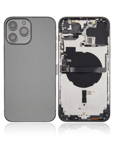 Back Housing W/ Small Parts For iPhone 13 Pro Max (US Version) (Aftermarket Plus) (Graphite) – Image 2