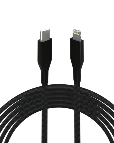 Lightning To USB Type C câble (Non-MFI) (1 m / 3 ft) (AmpSentrix Infinity) (noir) – Image 5