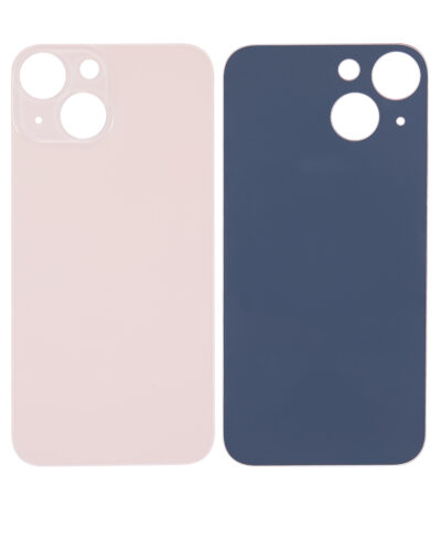 Vitre arrière avec 3M adhésif pour iPhone 13 Mini (No Logo / Large Camera Hole) (rose) – Image 2