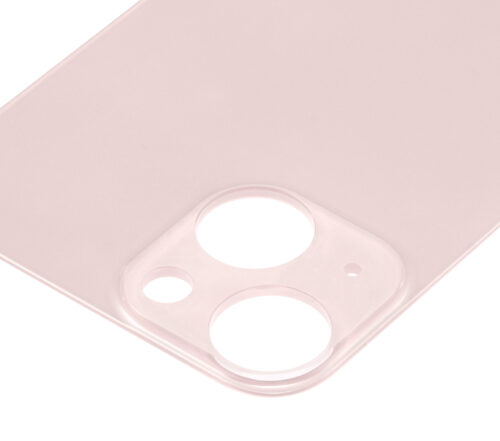 Vitre arrière avec 3M adhésif pour iPhone 13 Mini (No Logo / Large Camera Hole) (rose) – Image 7