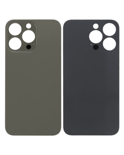 Verre arrière avec adhésif 3M pour iPhone 13 Pro (sans logo / grand trou pour la caméra) (Graphite) – Image 2