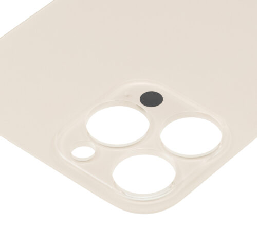 Vitre arrière avec 3M adhésif pour iPhone 13 Pro Max (No Logo / Large Camera Hole) (or) – Image 7
