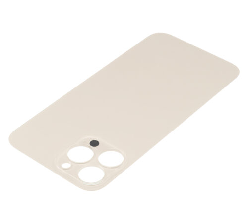 Vitre arrière avec 3M adhésif pour iPhone 13 Pro Max (No Logo / Large Camera Hole) (or) – Image 5