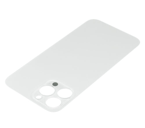 Verre arrière avec adhésif 3M pour iPhone 13 Pro Max (sans logo / grand trou pour la caméra) (argent) – Image 5