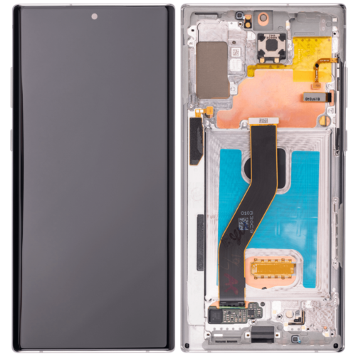 OLED Assembly With Frame For Samsung Galaxy Note 10 Plus / 5G (Aftermarket Plus) (Aura Glow / Silver) – Image 2