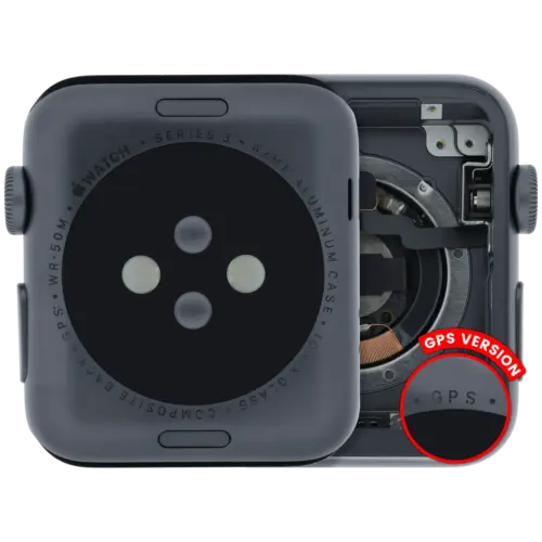 Housing Assembly Compatible For Watch Series 3 (42MM) (Used OEM Pull: Grade A) (GPS Version) (Aluminum / Space Black)