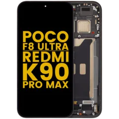 Bloc écran OLED avec cadre pour Xiaomi Poco F8 UItra / Redmi K90 Pro Max (reconditionné) (noir)