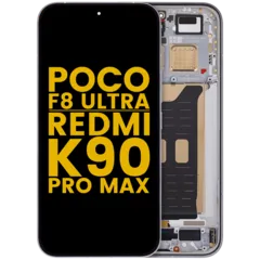Bloc écran OLED avec cadre pour Xiaomi Poco F8 UItra / Redmi K90 Pro Max (reconditionné) (Denim Blue)