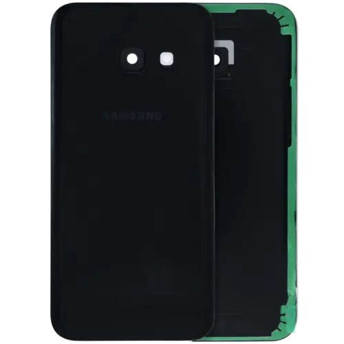 Back Cover Glass With Camera Lens For Samsung Galaxy A3 (A320 / 2017) (Service Pack) (Black)