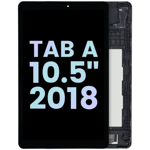 Écran LCD complet avec cadre pour Samsung Galaxy Tab A 10.5" (2018) (Service Pack) (noir)