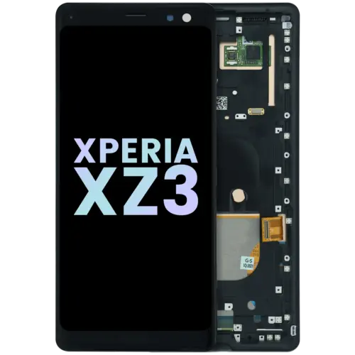 OLED Assembly With Frame For Sony Xperia XZ3 (Genuine) (Black)
