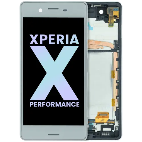 LCD Assembly With Frame For Sony Xperia X Performance (Genuine) (White)