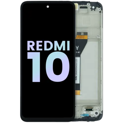 LCD Assembly With Frame For Xiaomi Redmi 10 (Genuine) (Black)