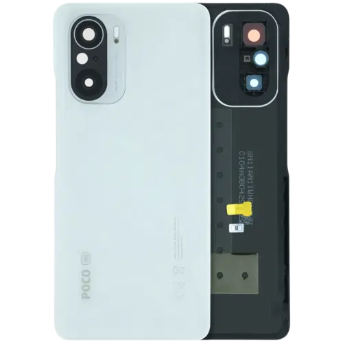 Back Cover Glass With Camera Lens For Xiaomi Poco F3 (Genuine) (White)