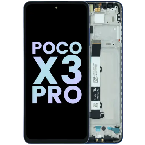 LCD Assembly With Frame For Xiaomi Poco X3 Pro (Genuine) (Blue)