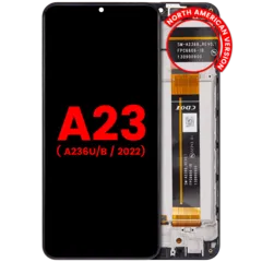 Écran LCD complet avec cadre pour Samsung Galaxy A23 5G (A236 / 2022) (compatible qualité supérieure) (toutes couleurs)