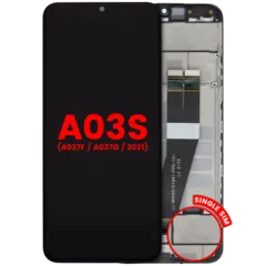 Écran LCD complet avec cadre pour Samsung Galaxy A03s (A037F / A037G / 2021) (Single Sim) (Type C Frame) (compatible qualité supérieure) (toutes couleurs)