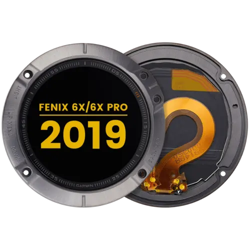 LCD Assembly With Frame For Garmin Fenix 6X / 6X Pro (2019) (Premium) (Black)