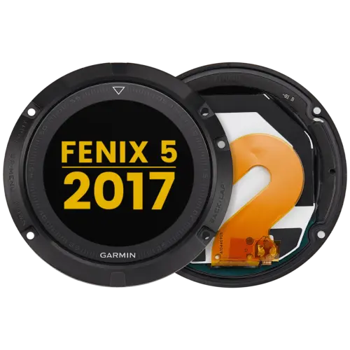 LCD Assembly With Frame For Garmin Fenix 5 (2017) (Premium) (Black)